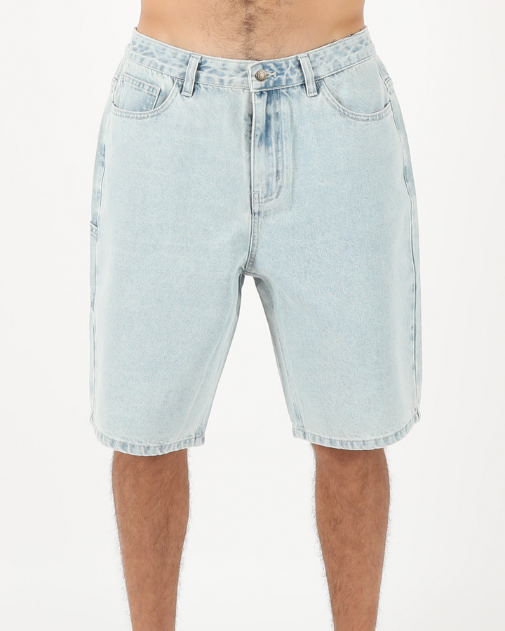Stringer Denim Short - Bleached Blue