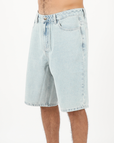 Stringer Denim Short - Bleached Blue