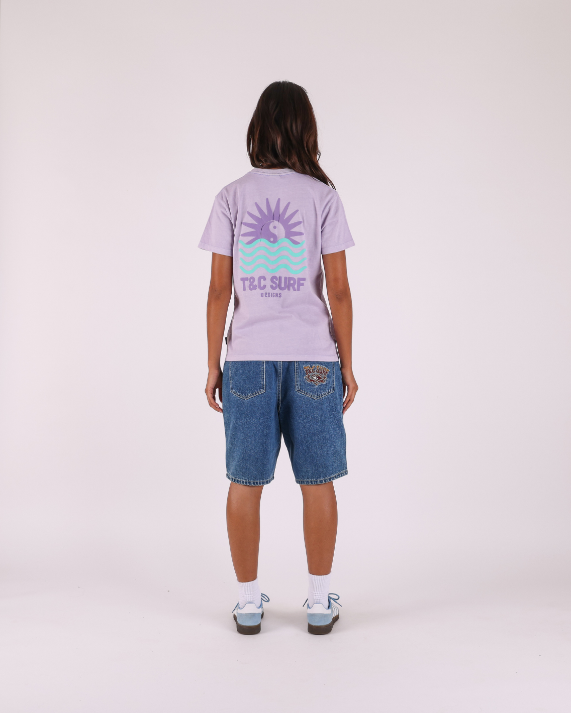 Sunset Puff Tee - Washed Lilac