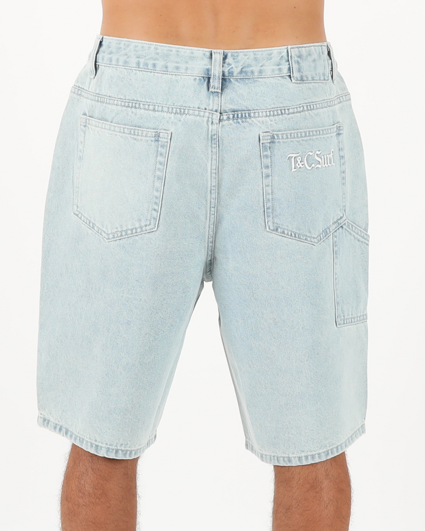 Stringer Denim Short - Bleached Blue