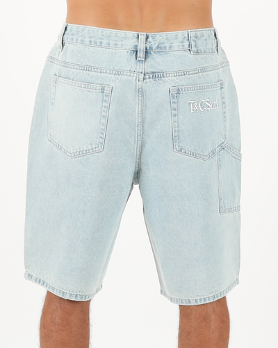 Stringer Denim Short - Bleached Blue