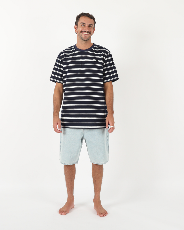 Stringer Denim Short - Bleached Blue
