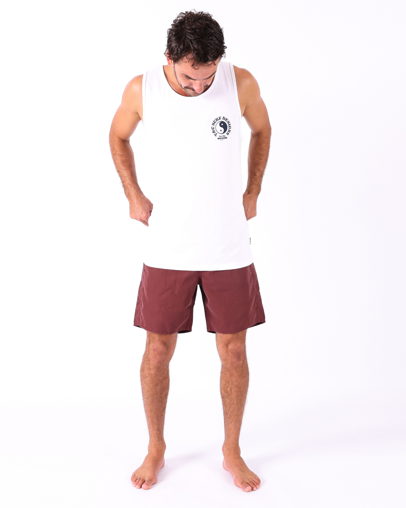 Supply Beach Short - Washed Burgundy