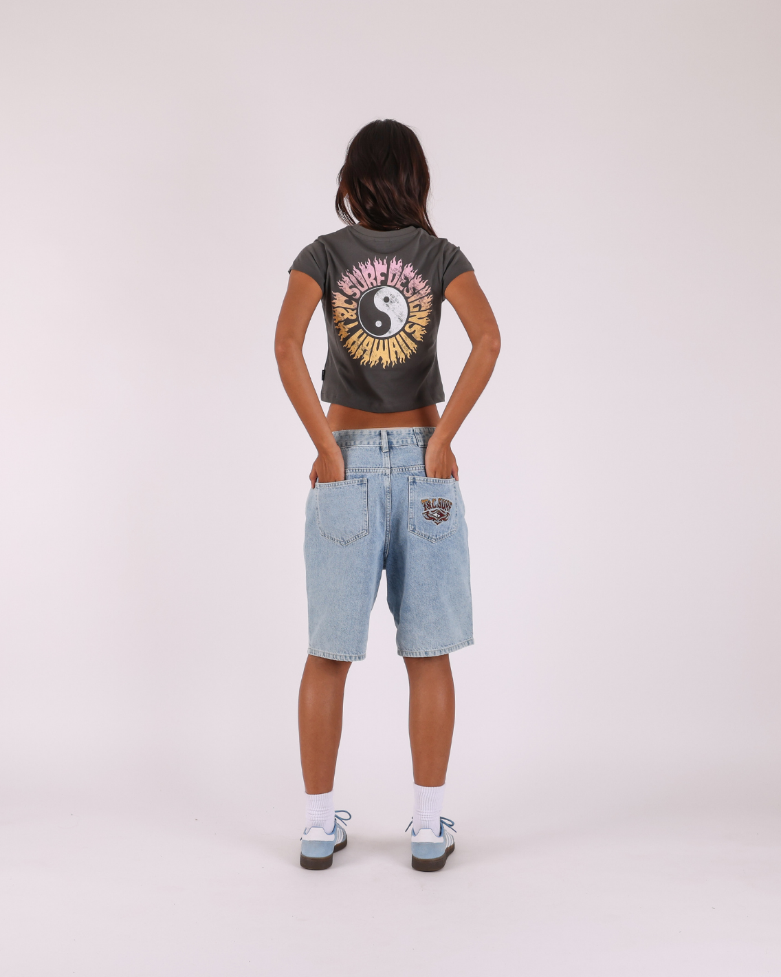 Lit Up Shrunken Fit Tee - Vintage Char