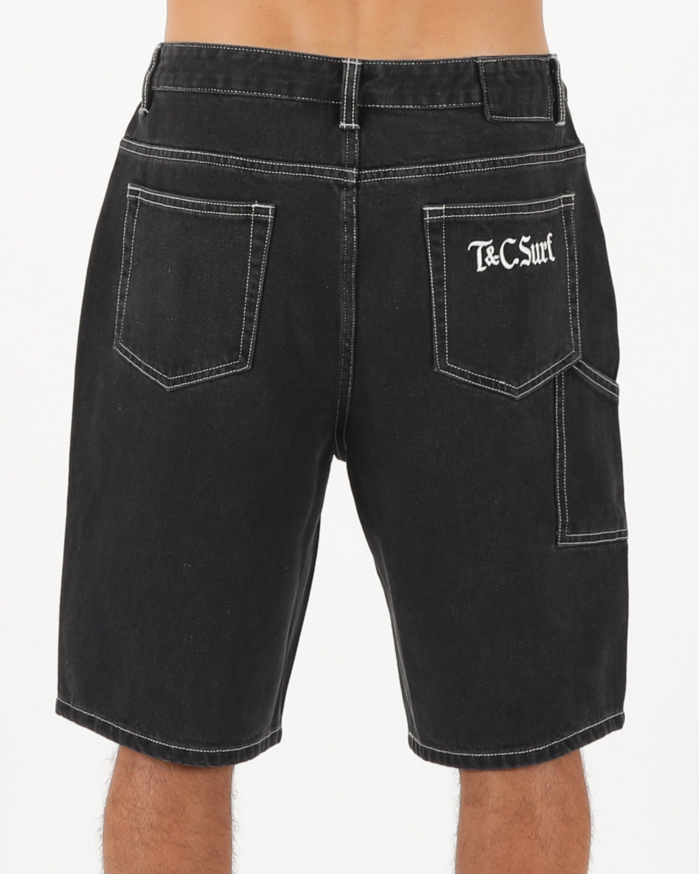 Stringer Denim Short - Washed Black