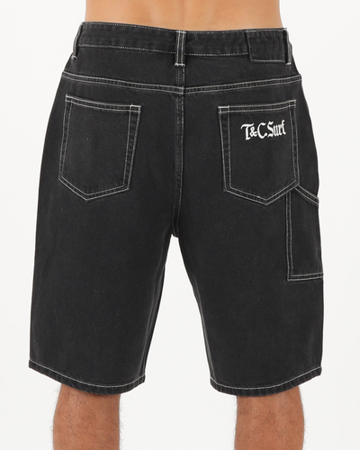 Stringer Denim Short - Washed Black