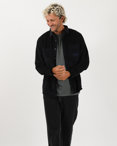 Motion L/S Cord Shirt  - Midnight