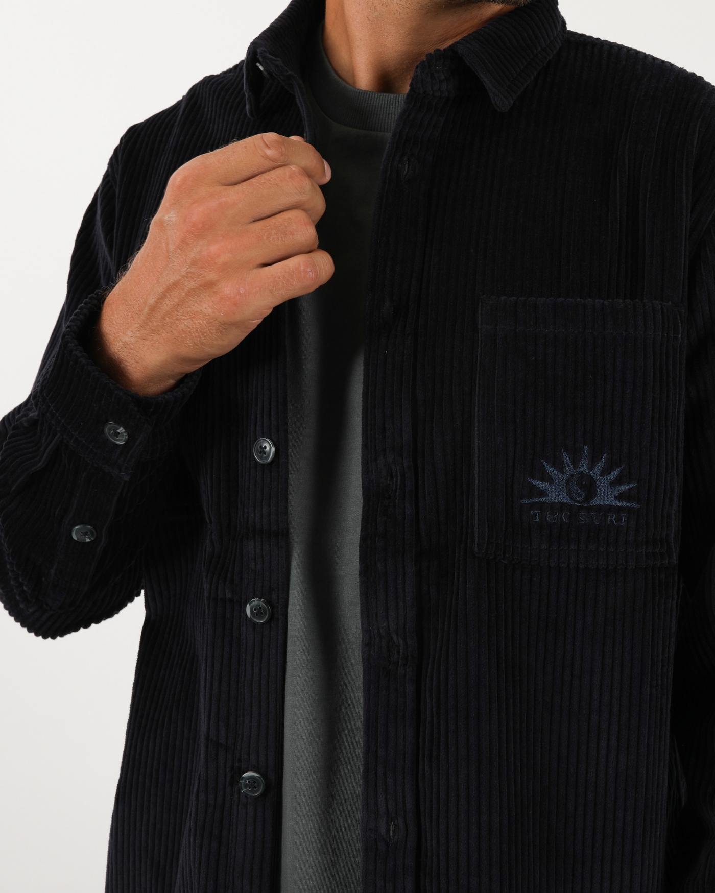 Motion L/S Cord Shirt  - Midnight