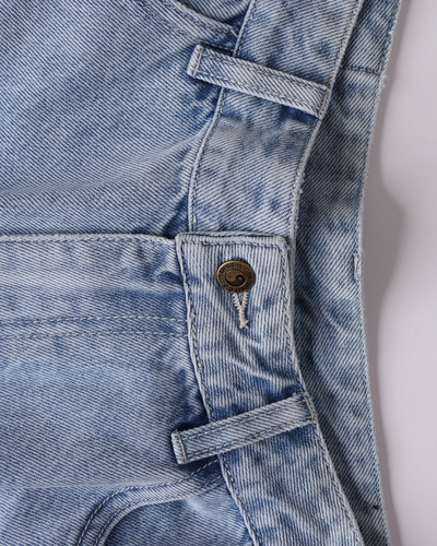 Women's Denim Jort - Bleached Blue