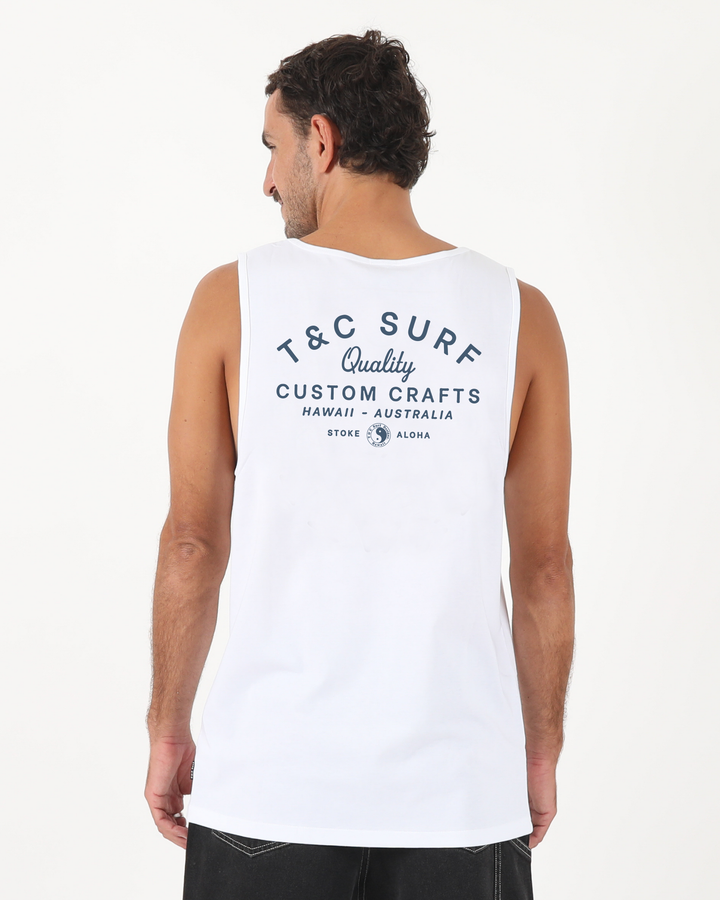 Custom Crafts Singlet - White