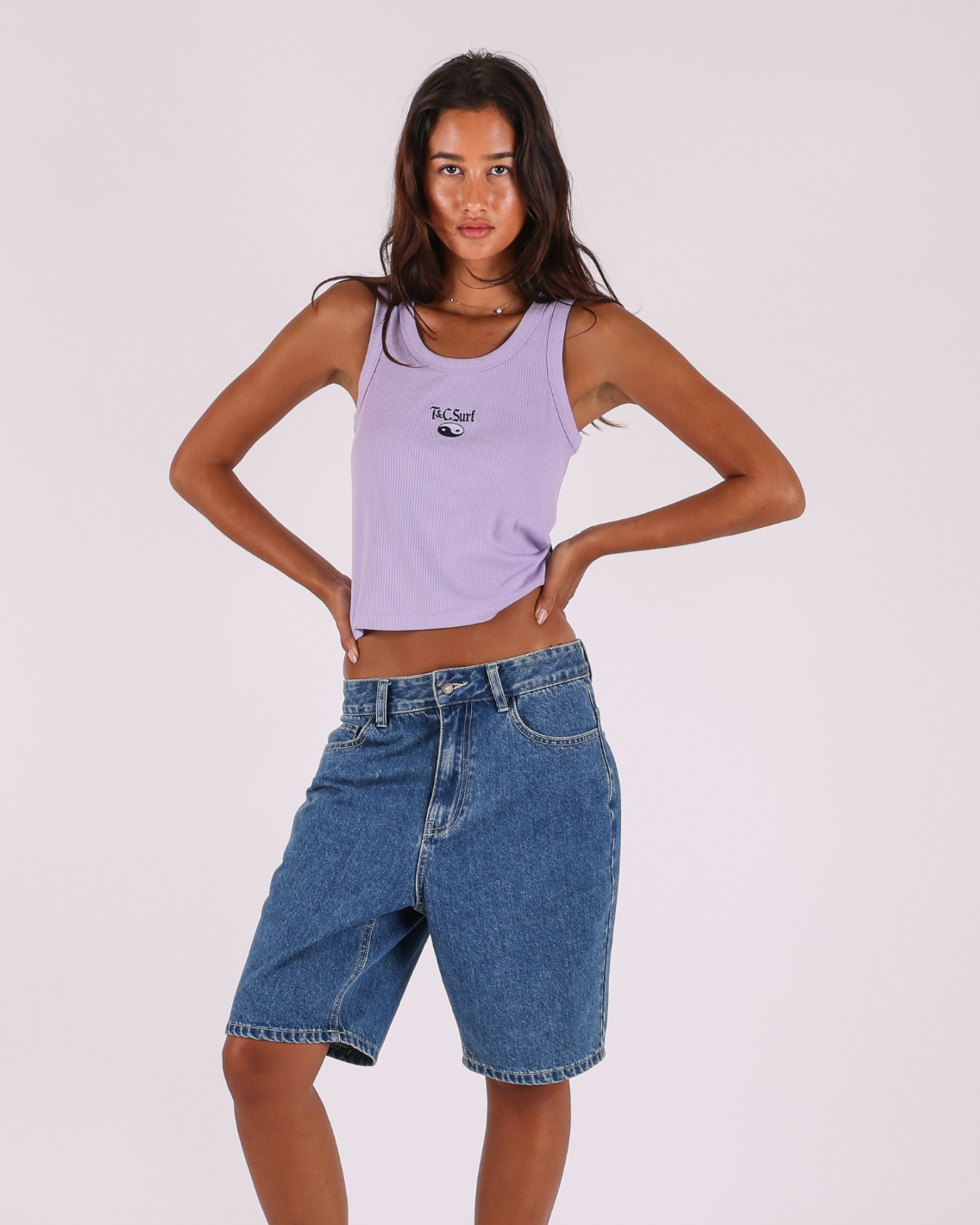 Yin Yang Singlet - Lilac