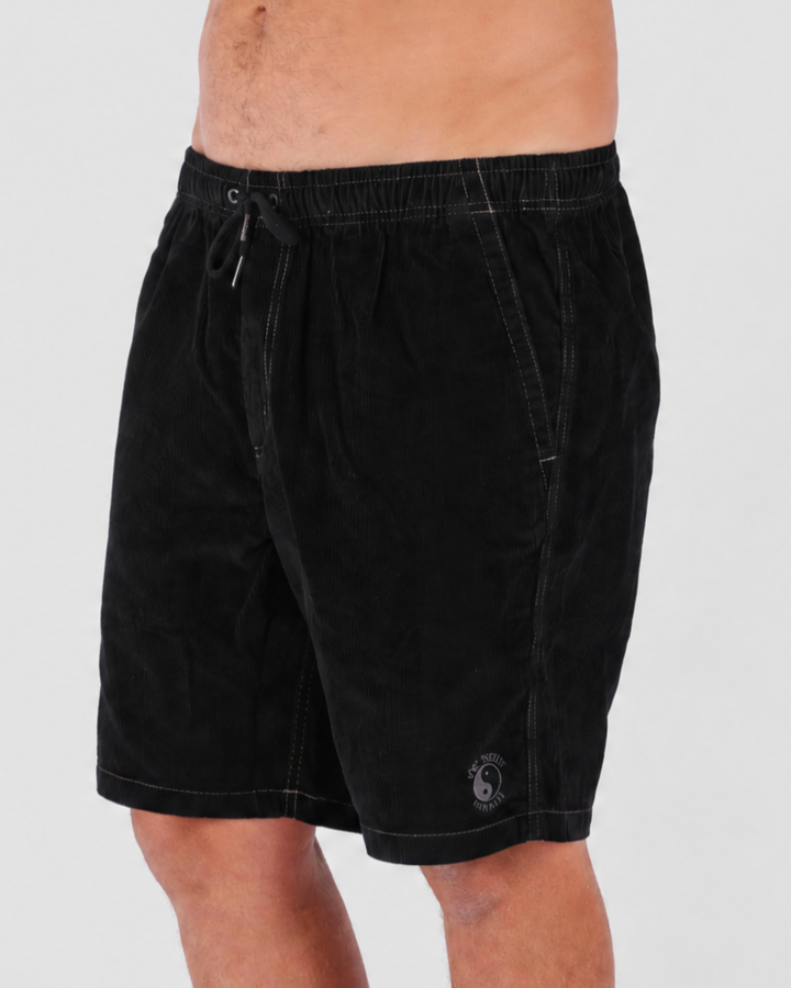 Whaler Cord Short - Washed Black