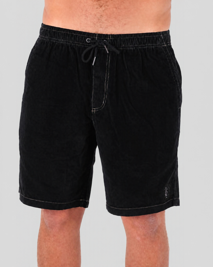 Whaler Cord Short - Washed Black
