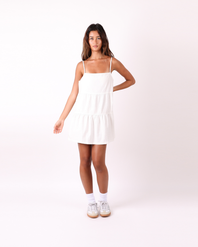 Essential Tiered Dress - White