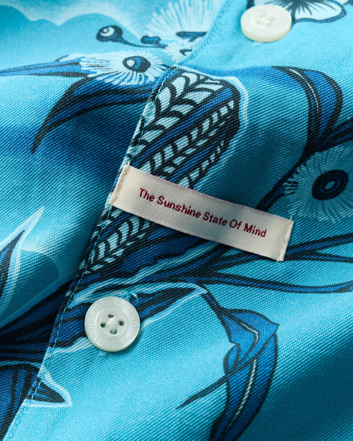 Flora Button Down - Blue