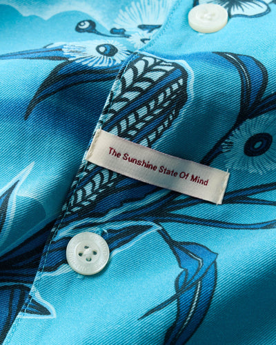 Flora Button Down - Blue
