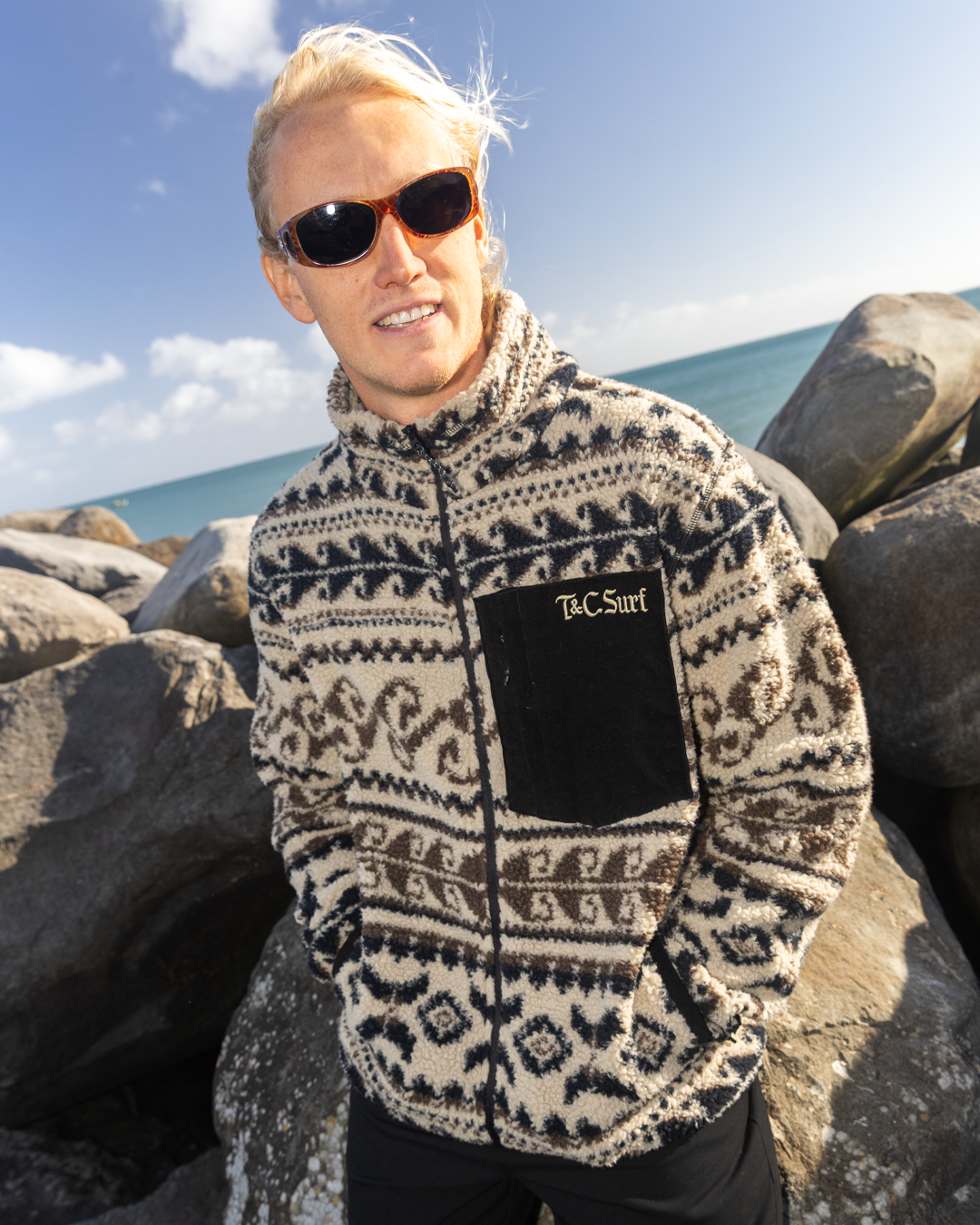 Breaker Zip Thru Polar Fleece - Sand