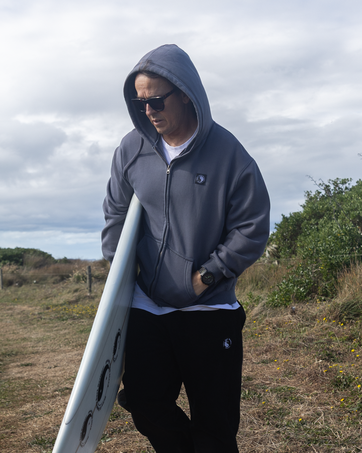 Eternal Premium Zip Hood - Washed Navy