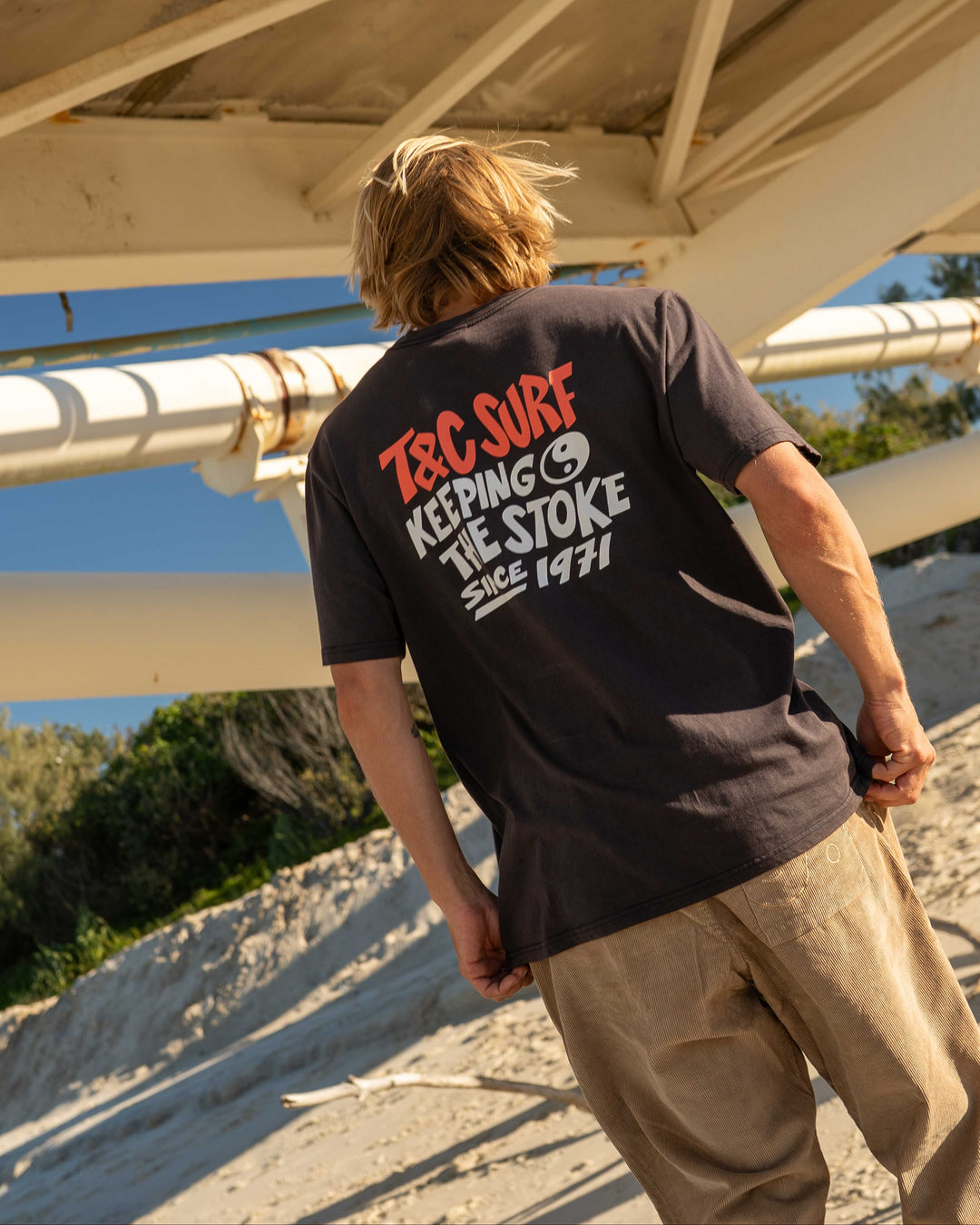 The Stoke Tee - Washed Black