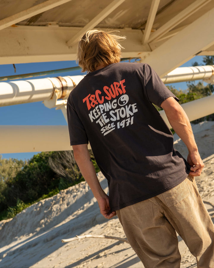 The Stoke Tee - Washed Black