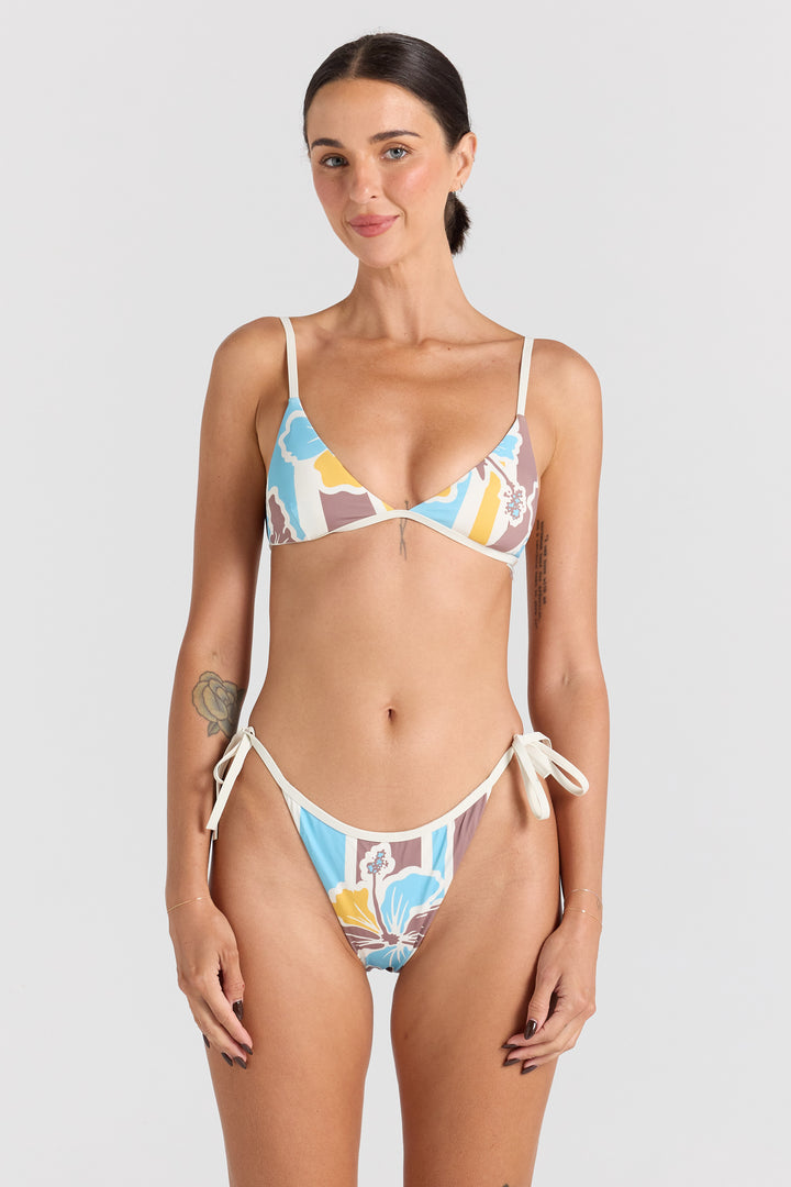 Northshore Bralette Tri Top - Hibiscus