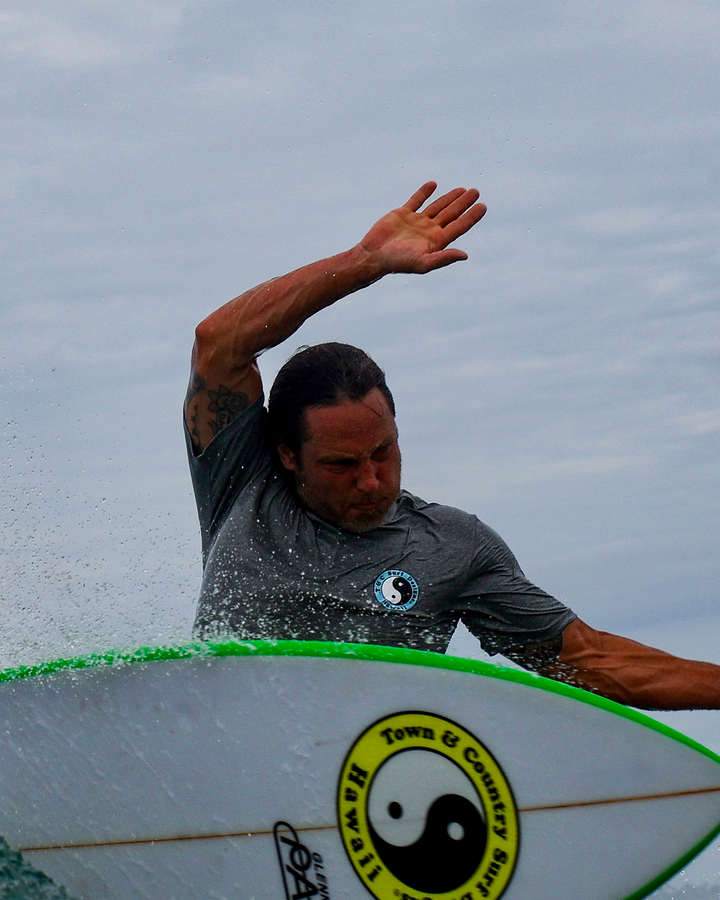 OG Logo Surf Tee UPF 50+ - Lt Grey Heather