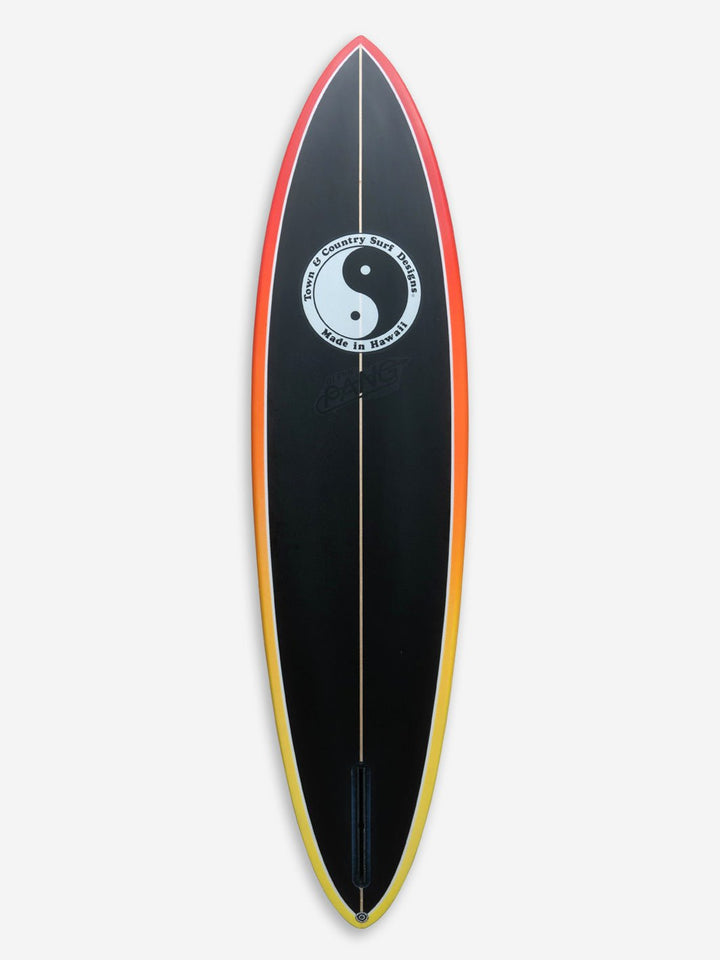 Retro Single Fin surfboard spray 2