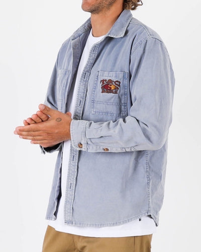 Dawn L/S Canvas Overshirt - Ocean