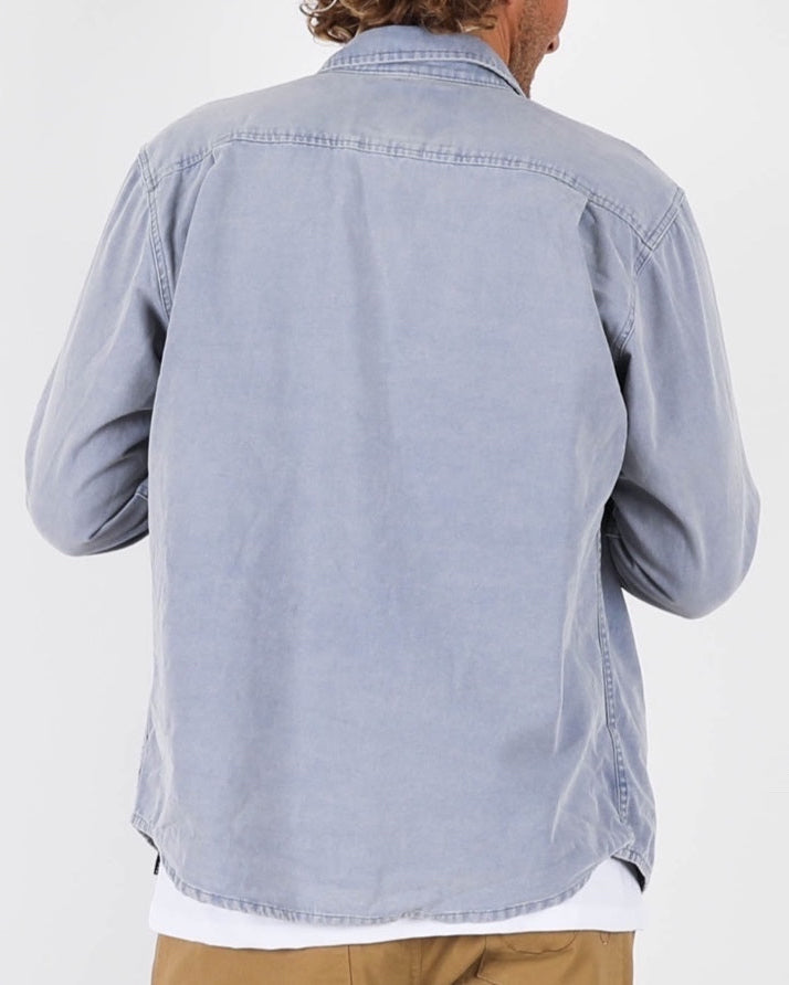 Dawn L/S Canvas Overshirt - Ocean