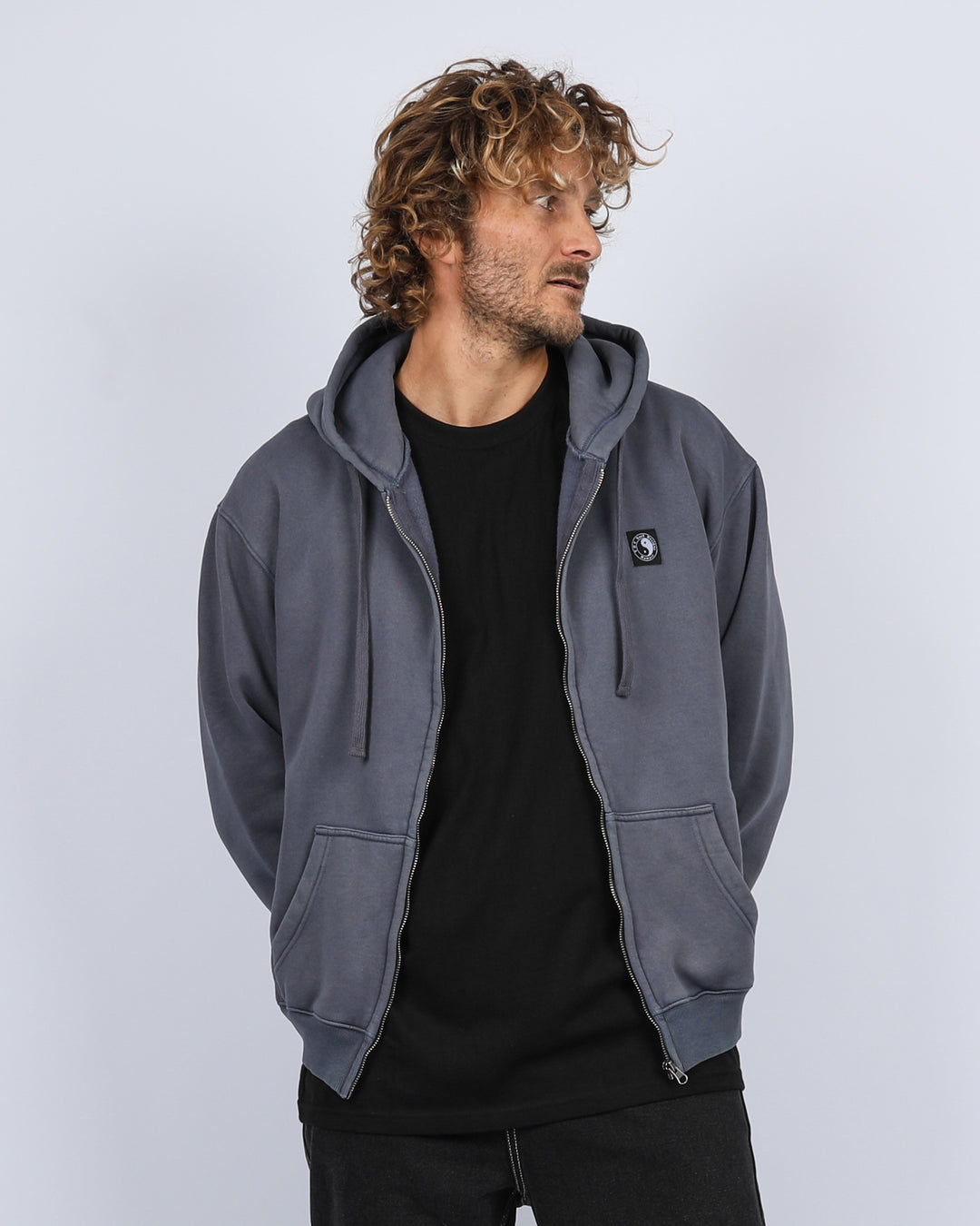 Eternal Premium Zip Hood - Washed Navy