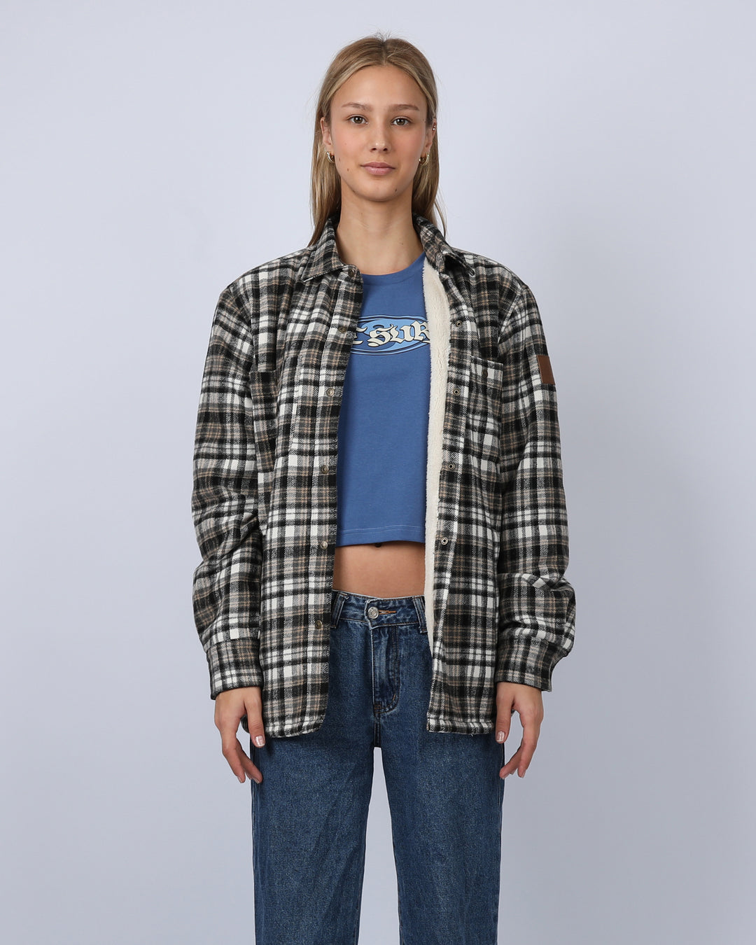 Canyon Sherpa Shacket - Charcoal