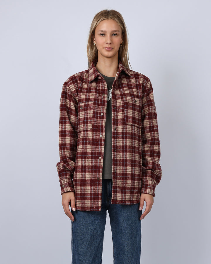 Canyon Sherpa Shacket - Ruby