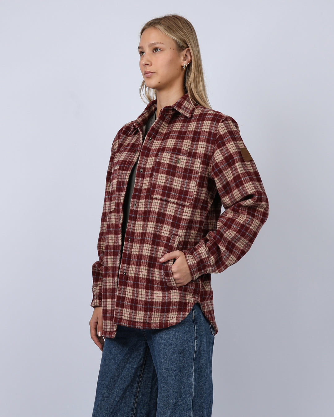 Canyon Sherpa Shacket - Ruby
