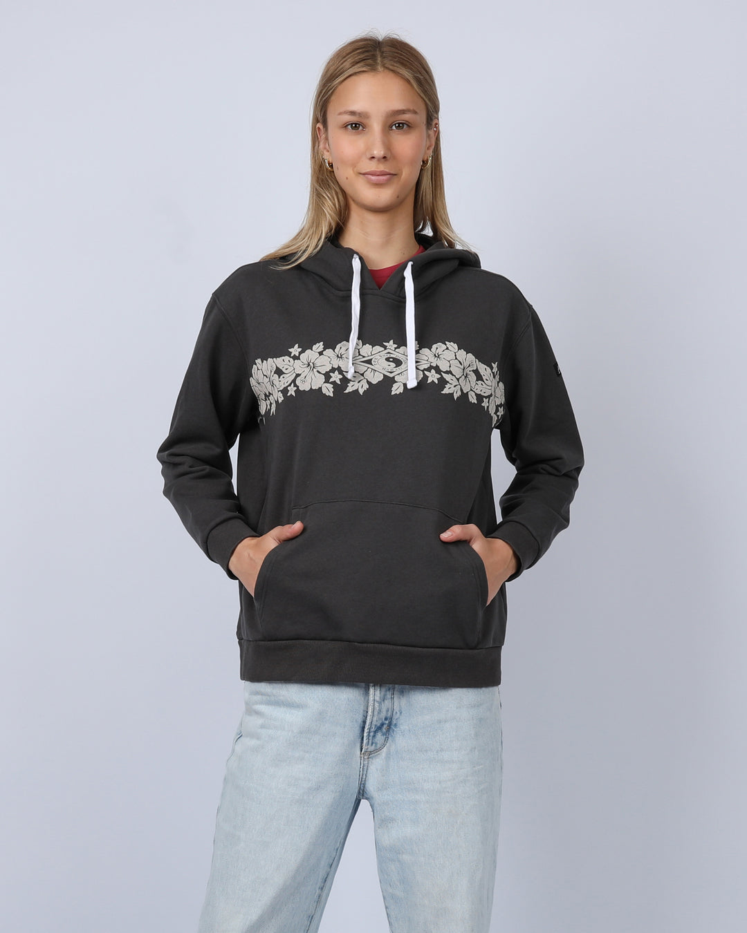 Hibiscus Pop Hood - Washed Black