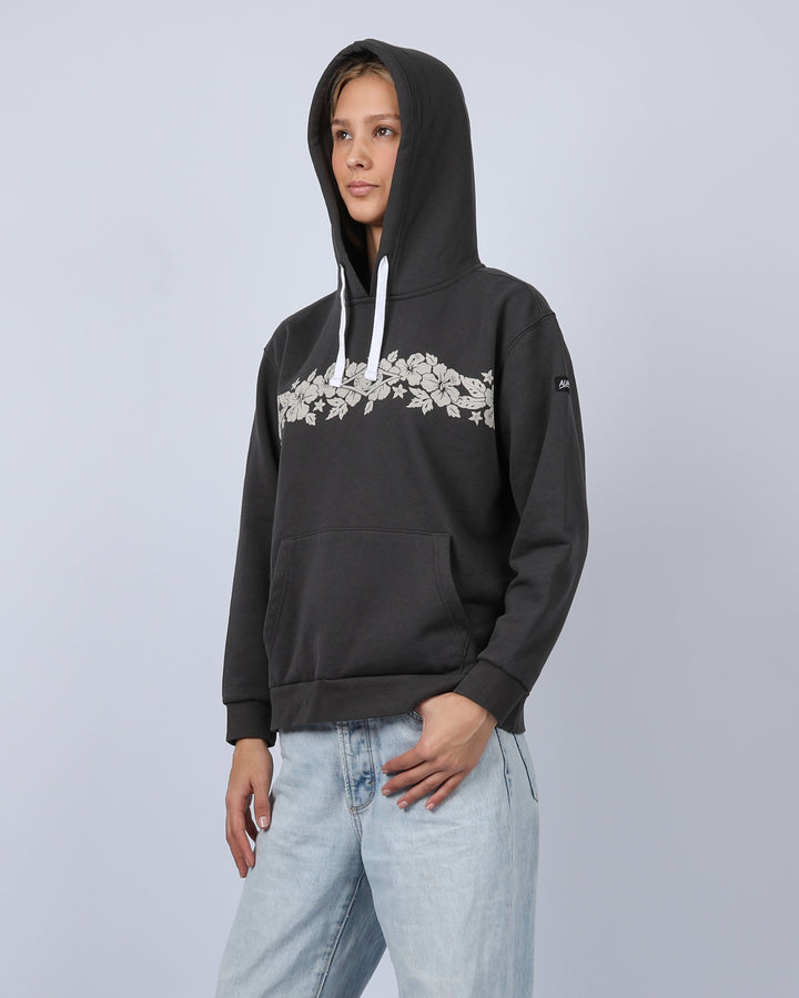 Hibiscus Pop Hood - Washed Black