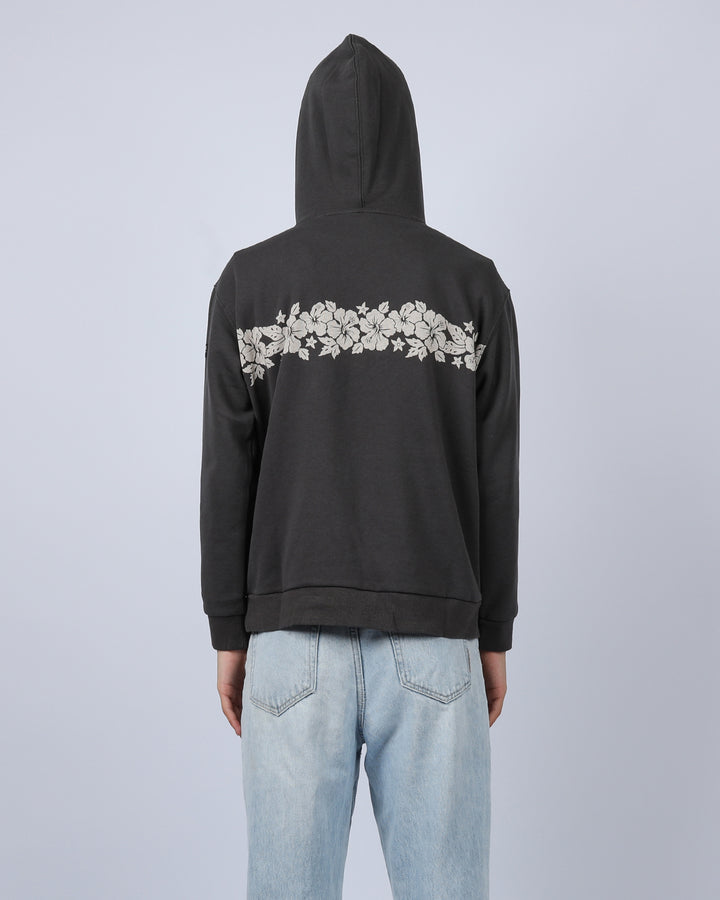 Hibiscus Pop Hood - Washed Black