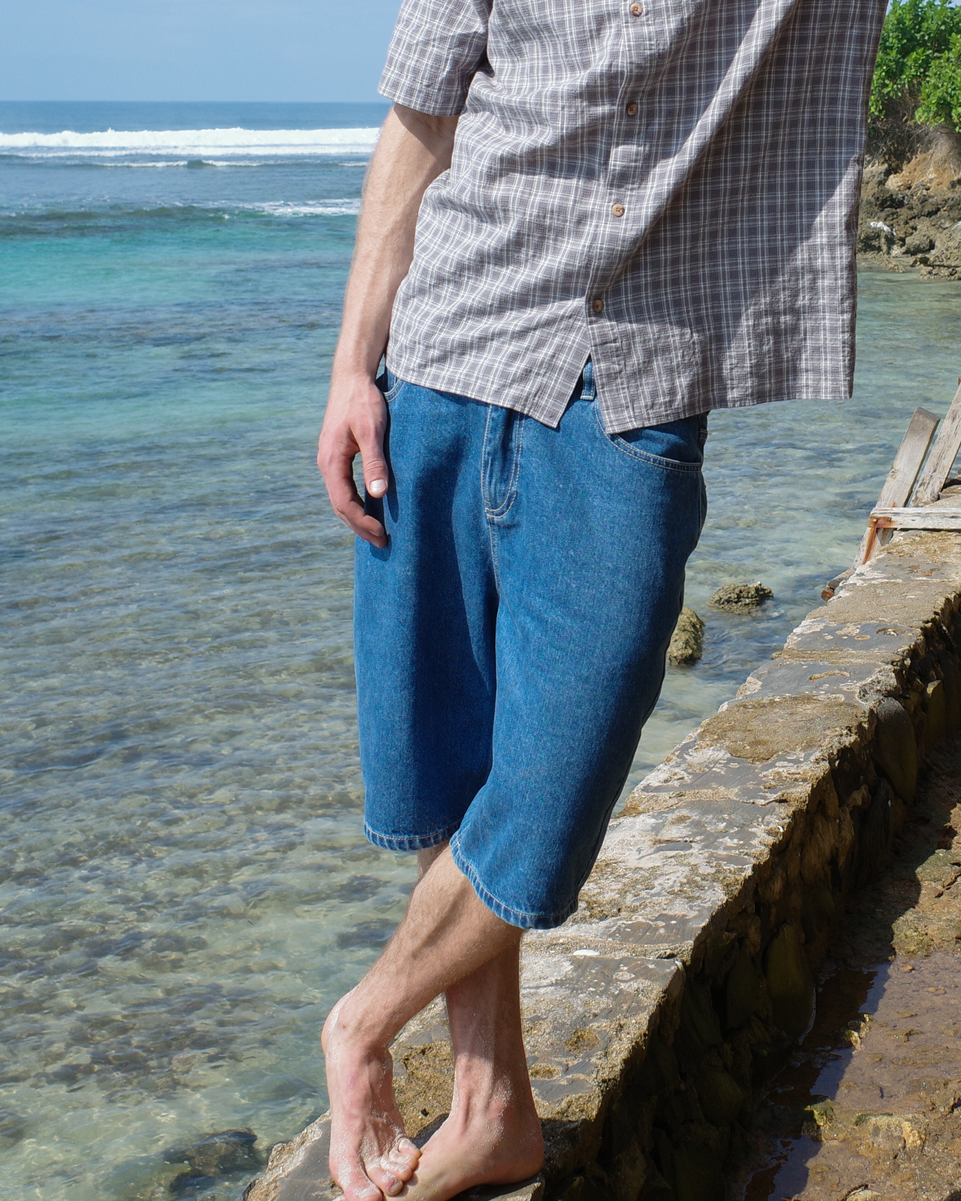 Thrift Denim Short - Washed Blue