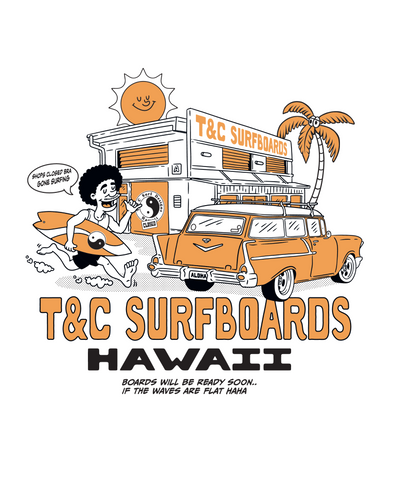 Gone Surfing Tee - Natural