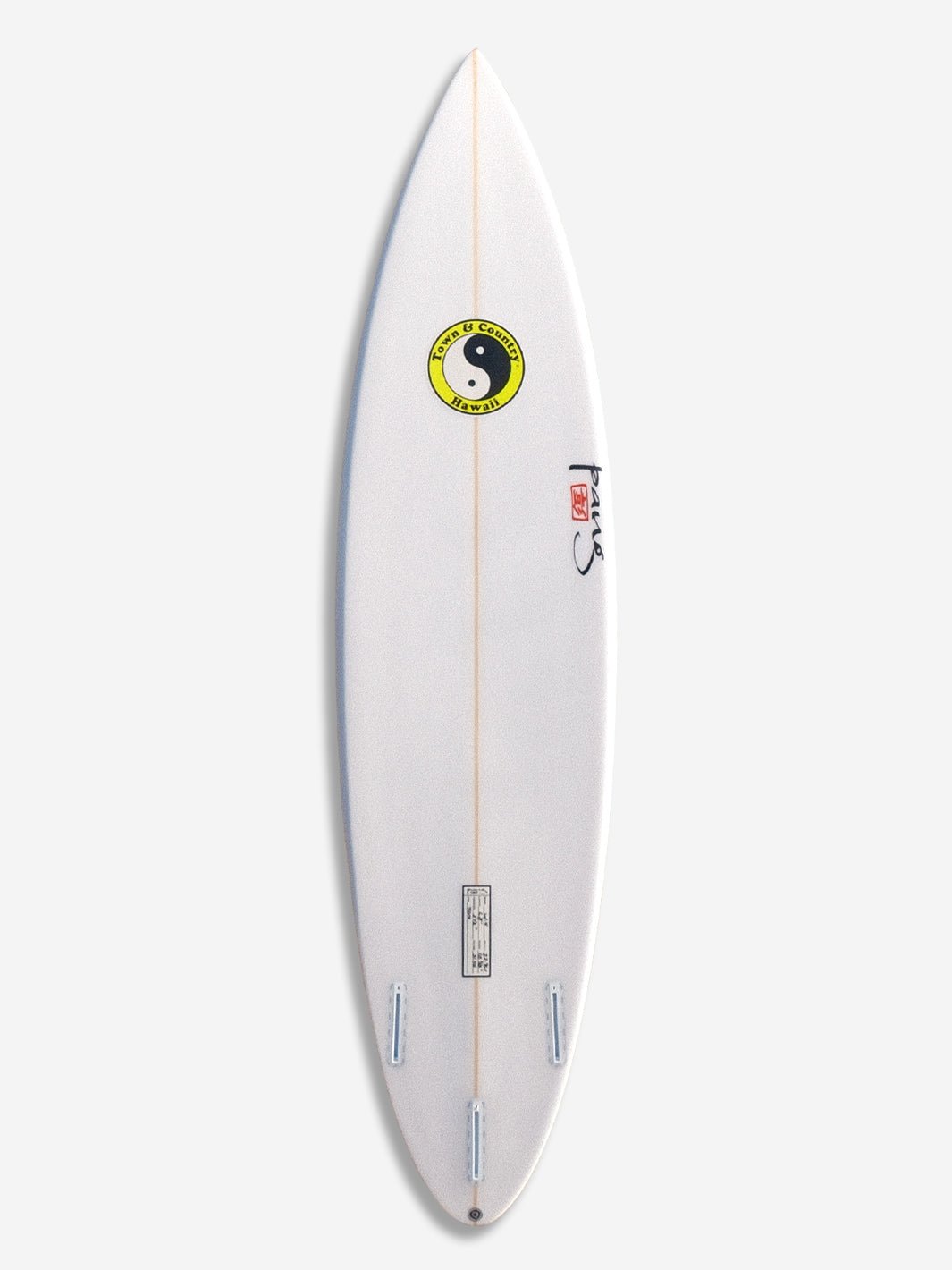 W-4 surfboard white bottom