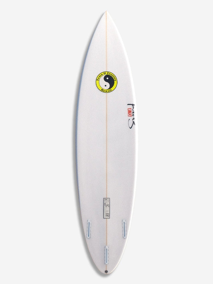 W-4 surfboard white bottom