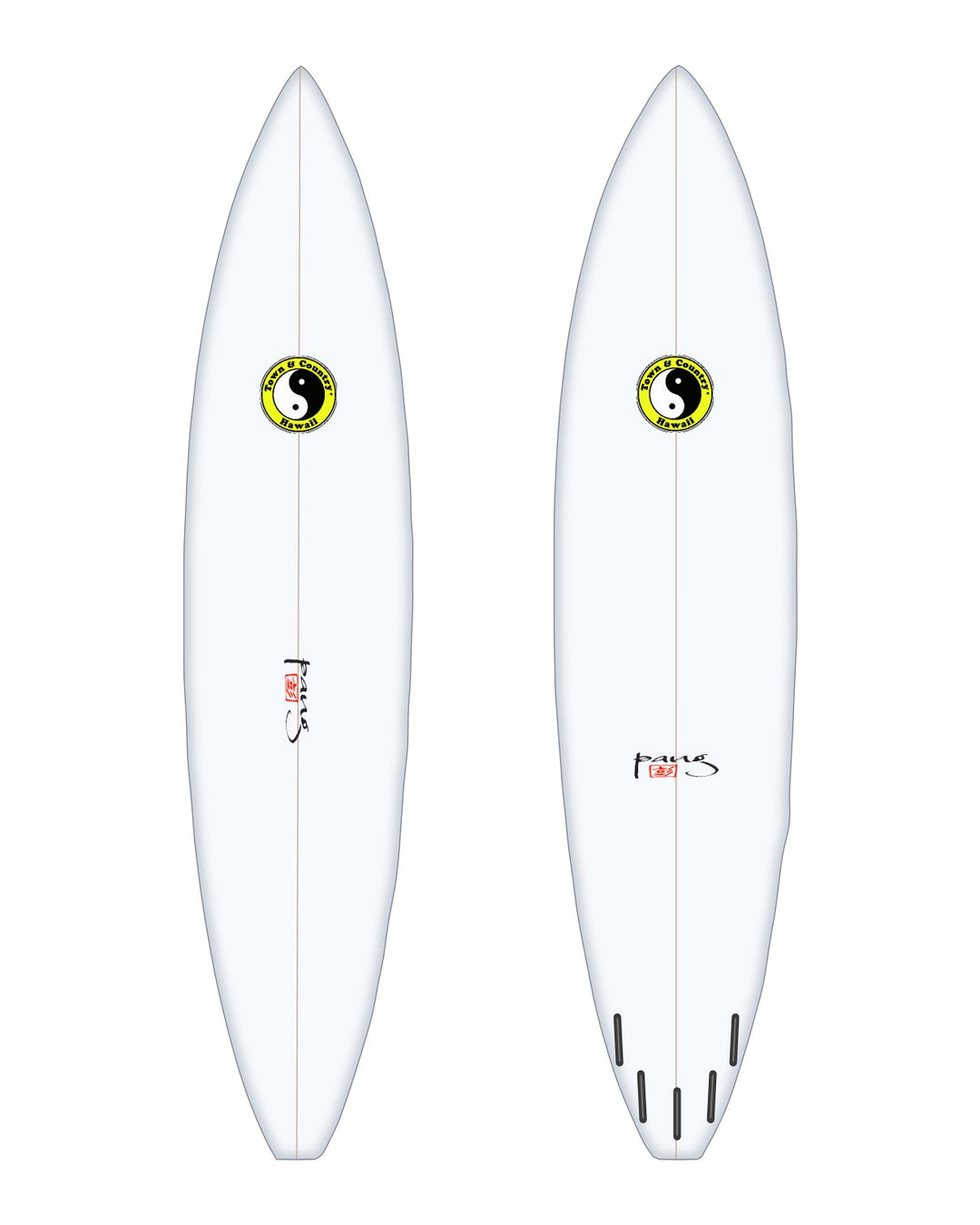 Big Jaws Board surfboard in white – deck and bottom