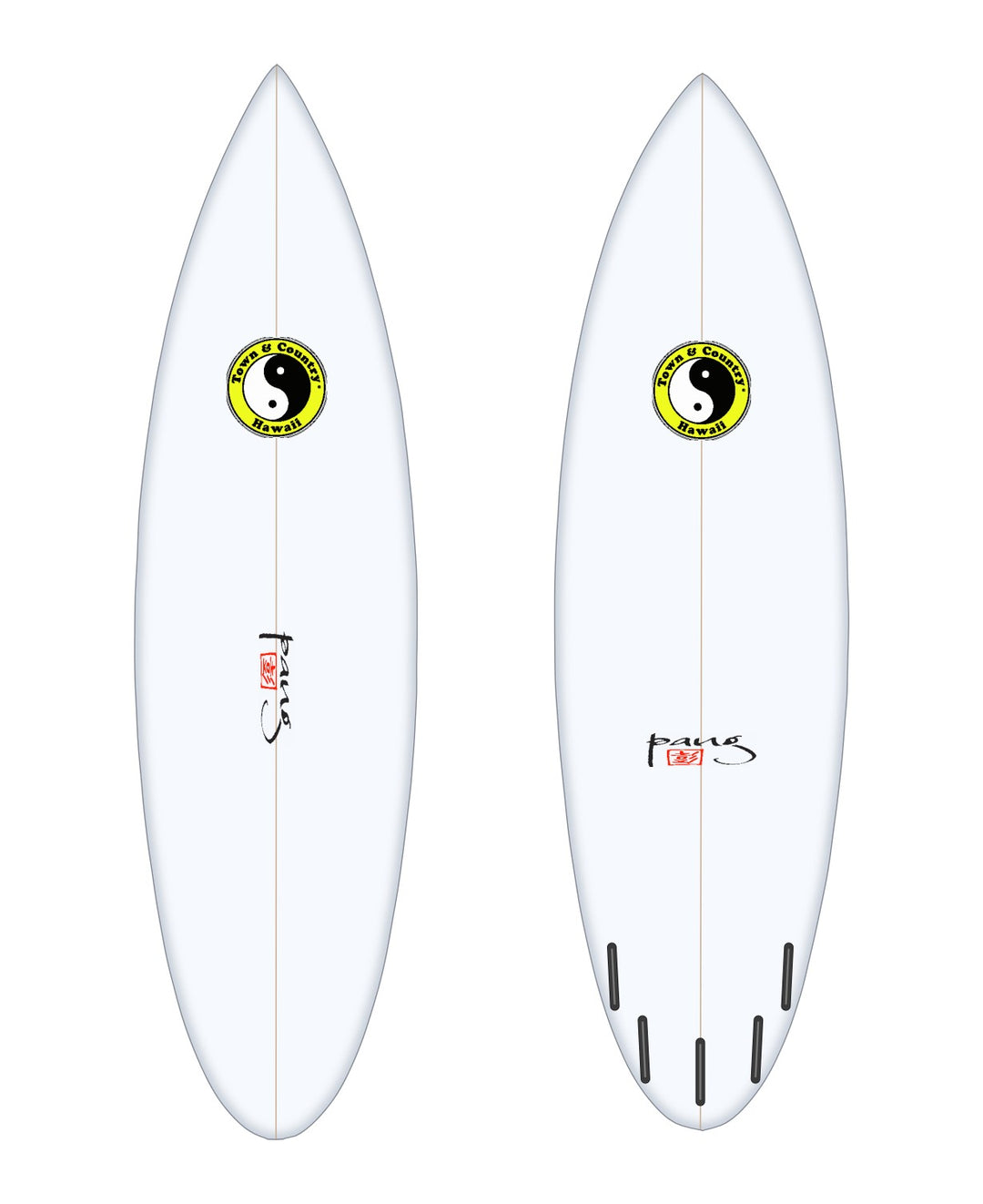CV-1 surfboard in white – deck and bottom