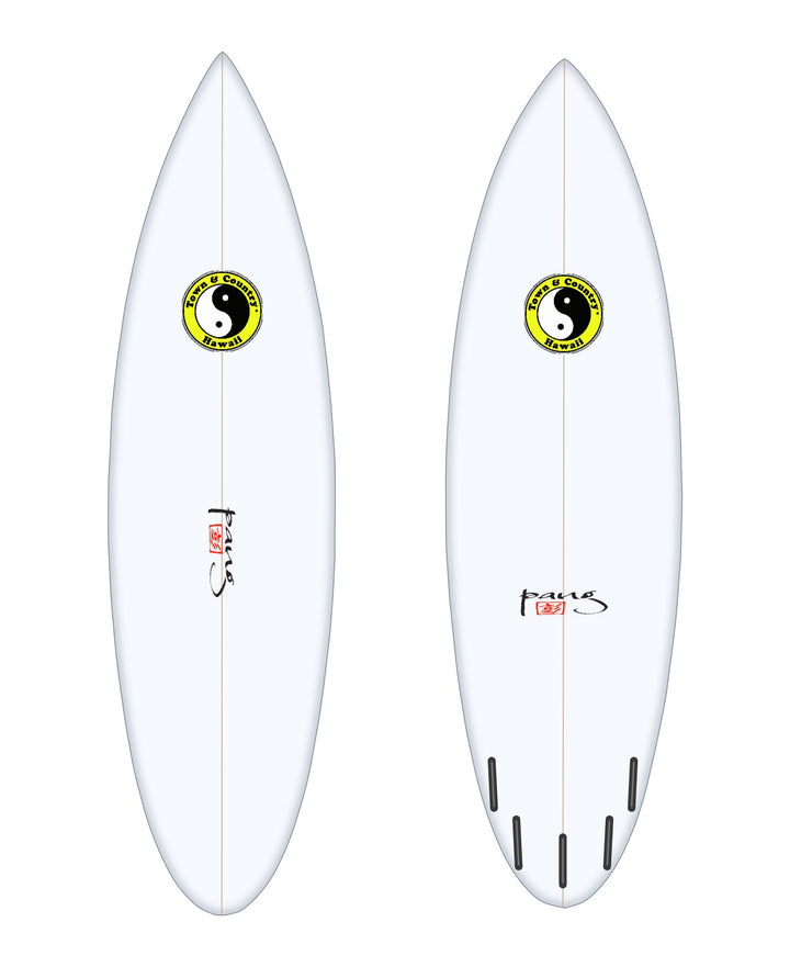 CV-1 surfboard in white – deck and bottom