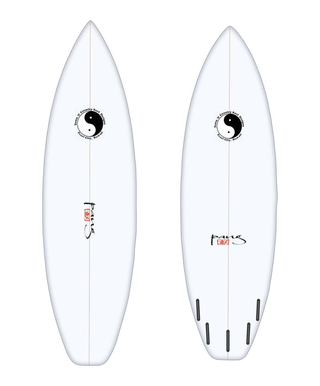 Dreamweaver surfboard in white – deck and bottom