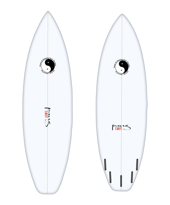 Dreamweaver surfboard in white – deck and bottom