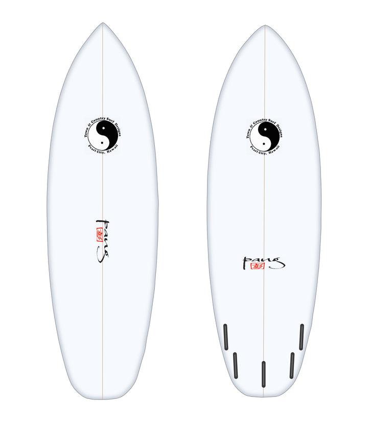 Firefly surfboard in white – deck and bottom