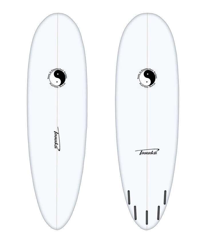Glide surfboard in white – deck and bottom