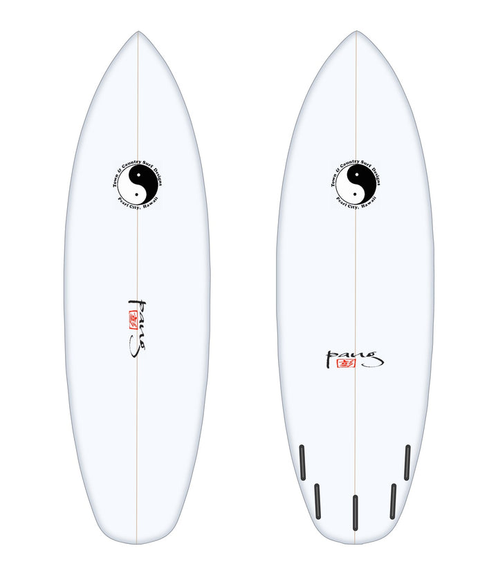 Jump Off surfboard in white – deck and bottom