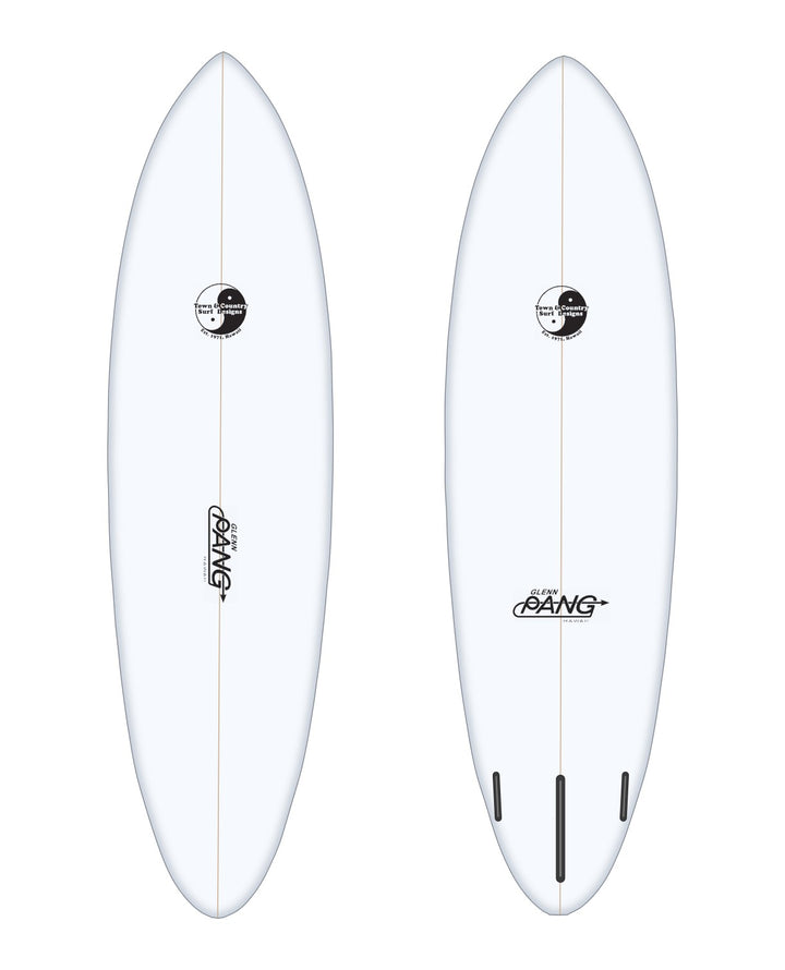 MDL surfboard in white – deck and bottom