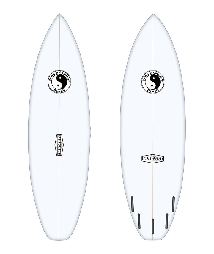SK8 surfboard in white – deck and bottom